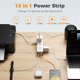 thumbnail image 2 of Regleta TESSAN 1875W 6 pies (1,8 m) 1050J USB‑C 20W gris, 2 of 9