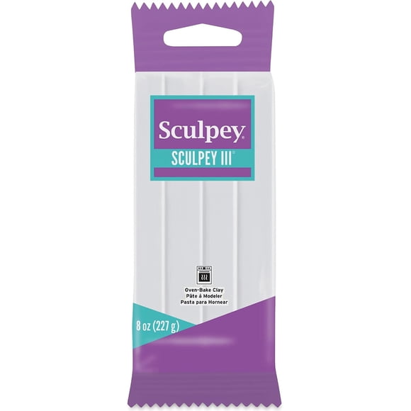 Sculpey 439309 Polyform III Polymer Clay 8 Oz White