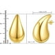 thumbnail image 2 of Aretes De Lágrima Para Mujer, Aretes De Aro De Oro Grueso, Aros Abiertos Huecos Gota De Agua De Peso Ligero, Hipoalergénicos, Chapados En Oro De 18 Quilates, Joyería Ligera De Moda, 2 of 5