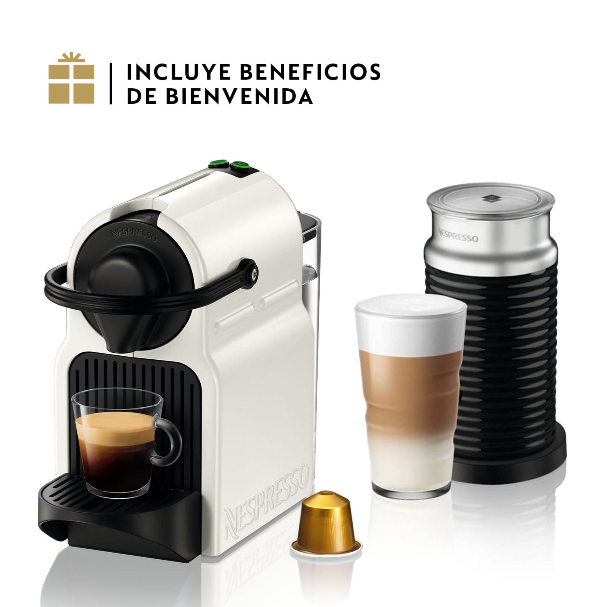 Nespresso - Cafetera Inissia Blanca + Espumador