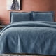 thumbnail image 5 of Quilt Liso Velvet Ibiza Petróleo 1,5 Plazas, 5 of 5