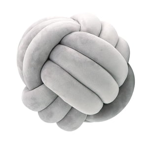 Bothyi - Nudo Almohada Bola Grueso Cómodo Almohadas Anudadas Para Sala De Estar Hogar Sofá Gris Claro