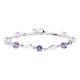 thumbnail image 3 of Pulsera de plata fina 925 amatista +caja redonda Lila #11, 3 of 3