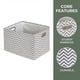 thumbnail image 5 of Gran contenedor de tela con asas para estantes de armario, 3 piezas de cesta de almacenamiento plegable para organizar ropa, libros, color marrón claro 15.7*11.8*9.8in, 5 of 6