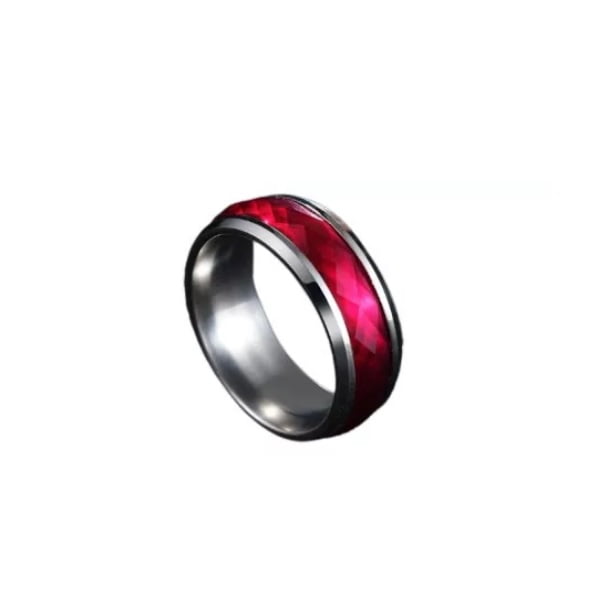 Anillo Titanio Rojo Anillos Juveniles Acero Quirurgico Acero
