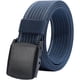 thumbnail image 1 of Cinturón de nailon para hombre, cinturón táctico militar, transpirable, con hebilla de plástico para pantalones, 130 cm, Azul Marino, 1 of 6