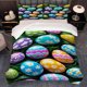 thumbnail image 1 of 3pcs Easter Egg Painted Display Theme Printed Bedding Set Soft Duvet Cover and Two Pillowcases, 1 of 5