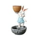 thumbnail image 2 of Bonito Conejo Estatua Maceta Regalo Manualidades Regalo Porche Patio Decoración Escritorio Azul, 2 of 5