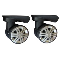 Magideal - Rueda Silenciosa Para Equipaje De 2 Piezas, Rotación De , Rodamiento De Carga Silencioso Universal, Ruedas Para Maleta, Ruedas Giratorias, , Negro Sin Freno