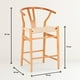 thumbnail image 4 of Taburete Wishbone Madera y Hilo de Cuerda - Natural, 4 of 7
