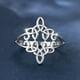 thumbnail image 2 of Celtic Knot Ring - Sterling Silver Hollow Out Design for Ward Off Bad Luck and Finger Jewelry Decor, 2 of 4