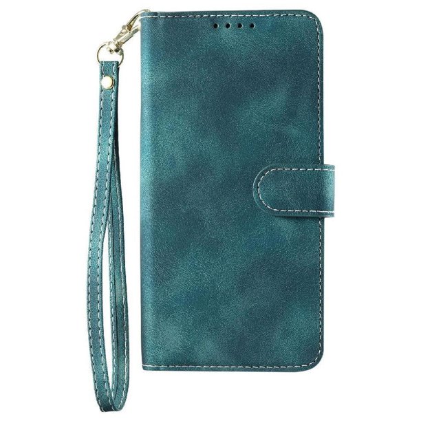 Funda Cartera para Xiaomi POCO C75 Tapa con Ranuras, Soporte y Correa Verde