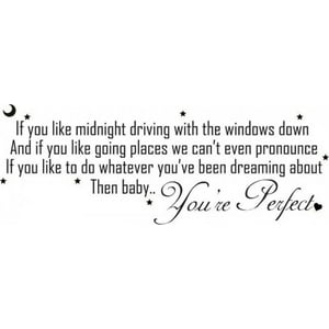 Rienda Libre Graphics - Decomural One Direction Perfect Song Lyrics Ws-40904