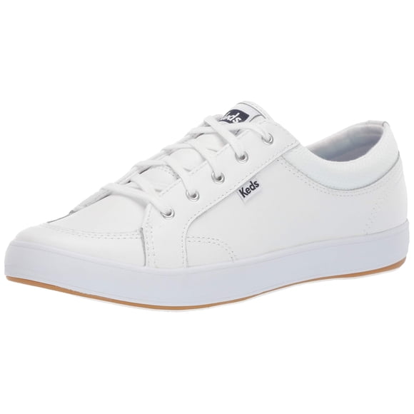 Sneaker Keds Center Lace Up para mujer, piel blanca, talla 8