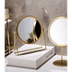thumbnail image 2 of Espejo Escritorio De Mesa Decorativo Marco Metal Dorado, 2 of 7
