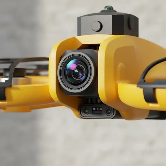 Mini Dron Amarillo Con Cámara Y Sensor De Obstáculos