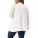 thumbnail image 3 of Agnes Orinda Cárdigan Ligero de Talla Grande para Mujer de Crochet Tejido con Encaje Hueco de Manga Larga Casual Abierto al Frente Suéter 3X Blanco, 3 of 4