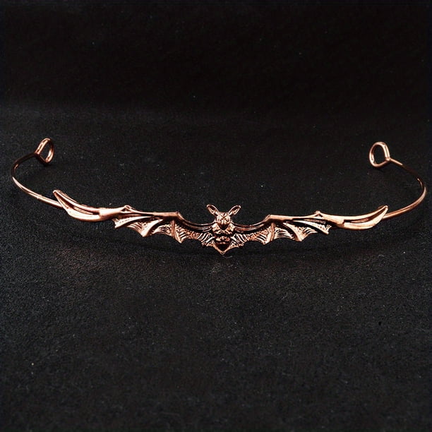 Punk Bat Hair Band - Metal Headband for Girls and Kids - Perfect for Halloween Parties and Costumes