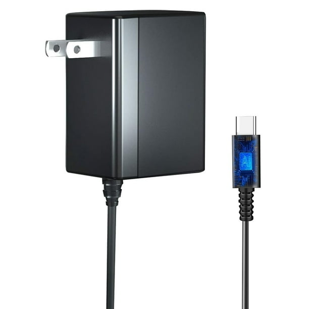 Cargador para Nintendo Switch - Cable de carga USB-C de 5 pies, adaptador de alimentación de CA compatible con Switch/Lite/OLED, admite el modo TV Dock, salida de 15 V y 2,6 A.-Negro