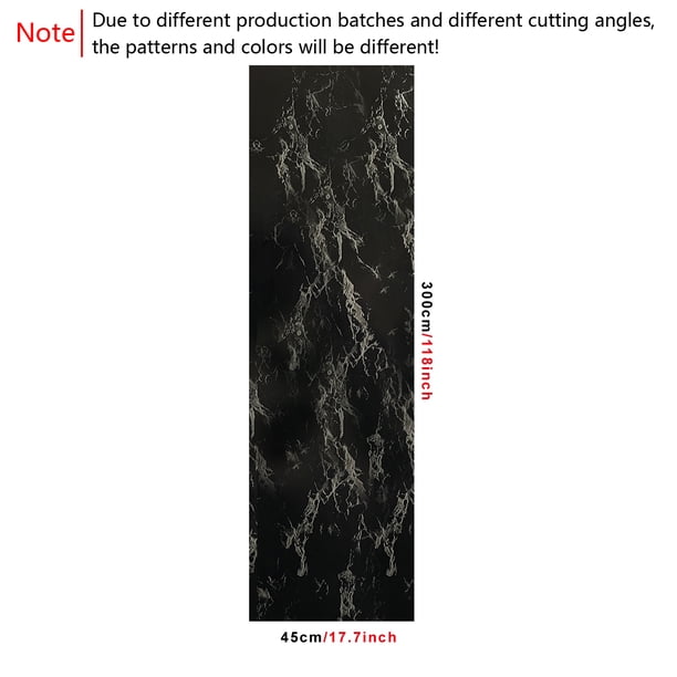 1 Roll, Black Silvery Marble Crack Pattern Wallpaper, Waterproof Peel And Stick Wallpaper , Refrigerator Speaker Dryer Cabinet Oven Appliance Furniture Renovation Sticker, Room Kitchen Background Wall