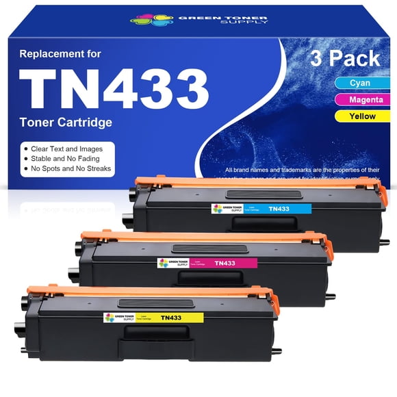 Tóner Láser Green Toner Supply TN-433 Pack de 3 (CYM)