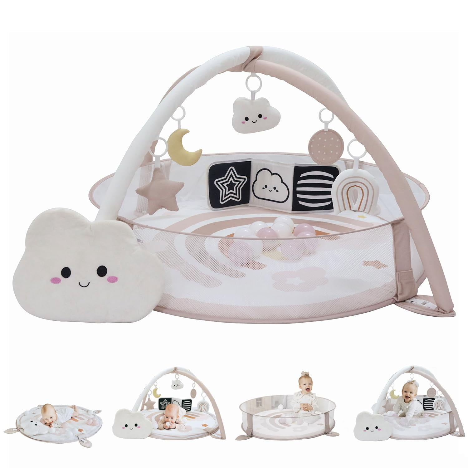 Colorete Play Mat & Play Gym Aila+aiden 6 En 1 Xl Para Bebé