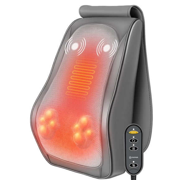 Masajeador COMFIER de calor y vibración para soporte lumbar - gris