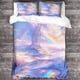 thumbnail image 3 of Juego de funda nórdica Rainbow Stairs de microfibra colorida, funda de edredón con estampado 3D y juego de 3 fundas de almohada para niños y adultos., 3 of 3