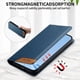 thumbnail image 2 of Funda Tipo Cartera de Cuero Sintético para Samsung Galaxy A12 Bloqueo RFID, con Ranuras para Tarjetas y Bolsillo para Efectivo, Cierre Magnético Fuerte Azul, 2 of 6