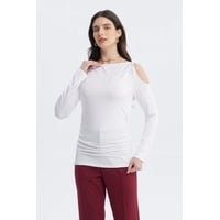 Fashionspark - Polera Mujer Aplicación Nudo Hombro Crudo