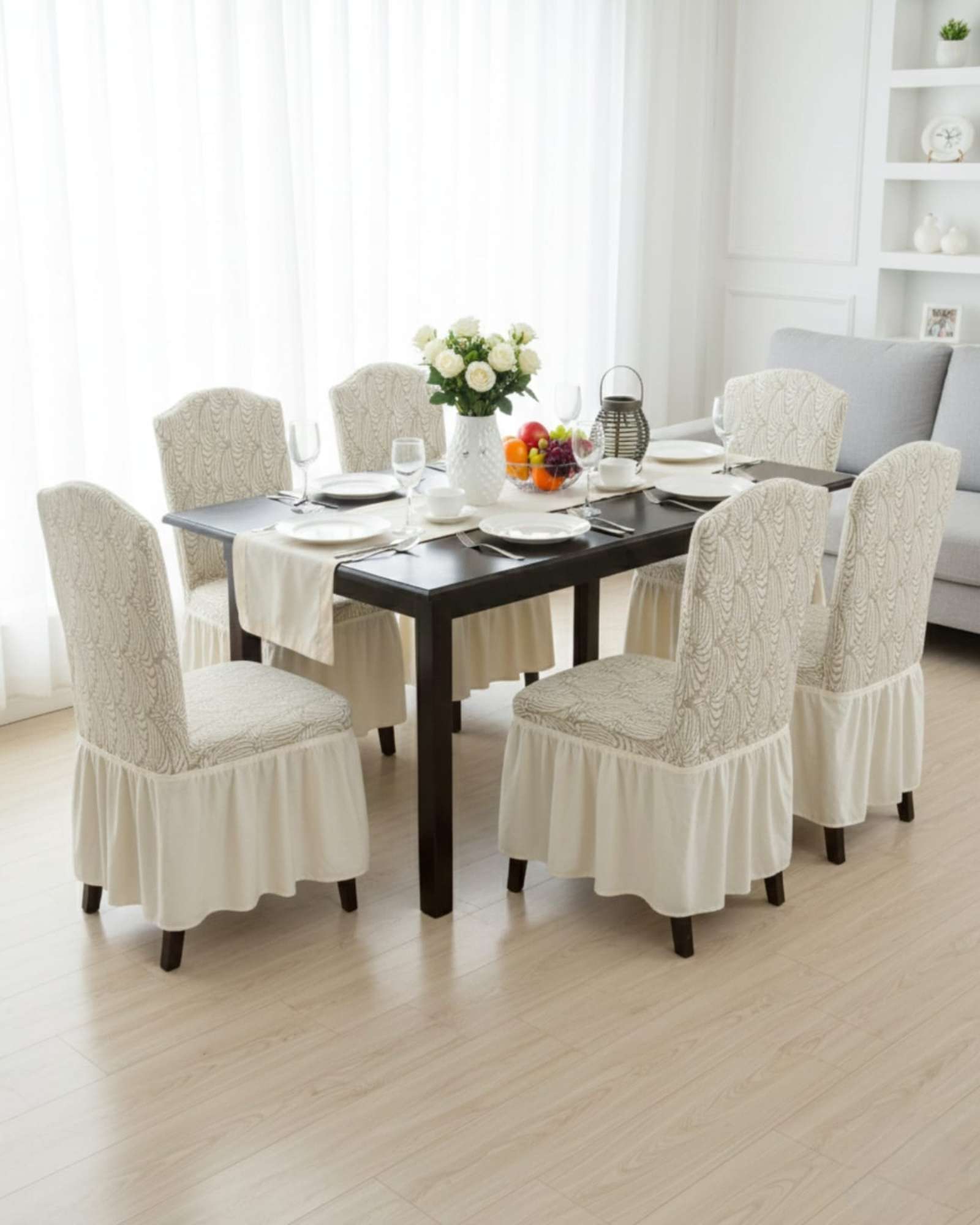 Mylhogar - Pack De 6 Fundas Protectoras Para Sillas Tejido 3D