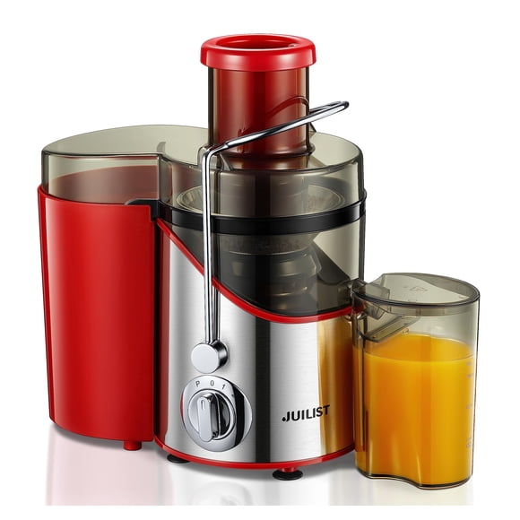 Extractor de jugos Juilist de boca ancha 3, 800 W, 3 velocidades, rojo