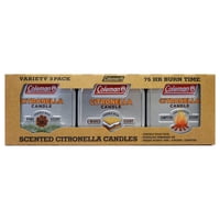 Candle Coleman Con Aroma A Citronela En Lata, Paquete De 3 Galletas S'Mores, Pino