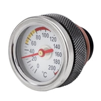 Ioensy - Medidor De Temperatura De Aceite, Accesorio Metálico, Medidor De Temperatura De Aceite De Motocicleta, Medidor De Temperatura De Aceite, Negro