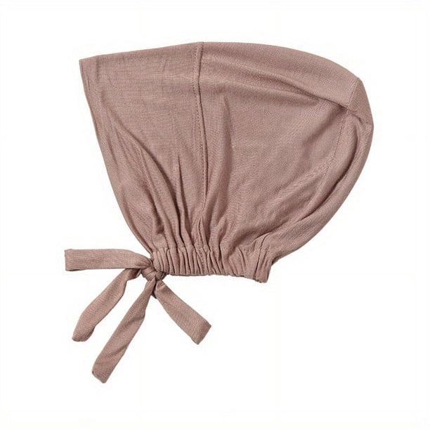 Stay Stylish & Comfortable with Adjustable Inner Under Hijab Cap - Solid Color Bonnet Caps with Ties Back