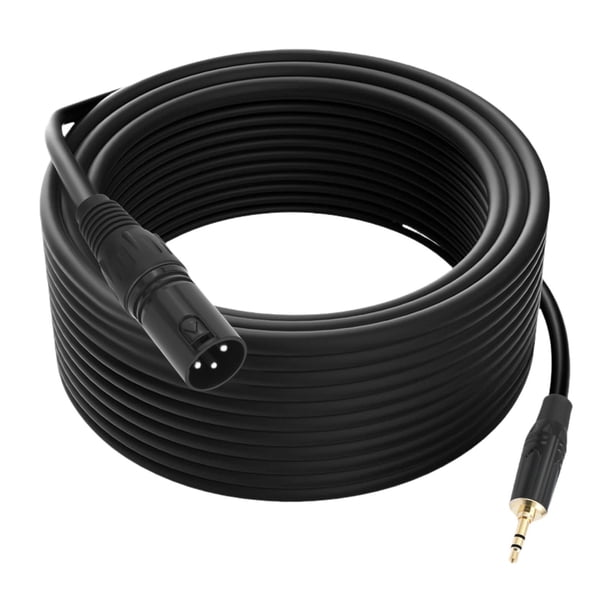 Cable De Micrófono De 3 5 Mm A Xlr 1 8 Pulgadas Trs Estéreo Masculino A Xlr Cable Versátil Conector Xlr Para Computadora Portátil 5m