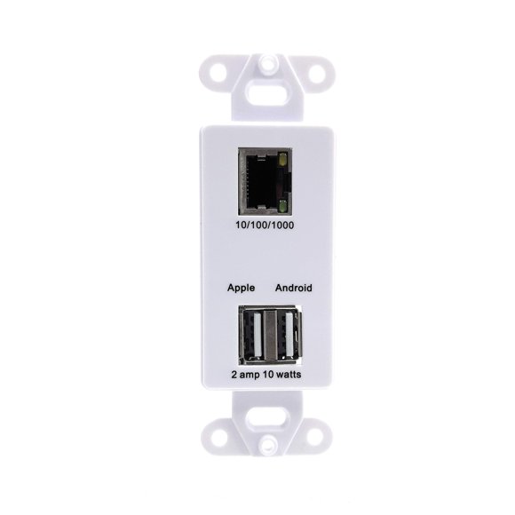 Enchufe Eléctrico PoE Texas Gigabit con Divisor PoE y USB