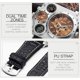 thumbnail image 4 of Oulm Reloj Deportivo para Exteriores con Brújula Analógico Correa de Cuero Blanca/negra/marrón Cuatro Subesferas Reloj para Hombre Reloj Deportivo Reloj Militar Reloj Mecánico para Hombre, 4 of 6
