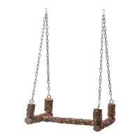 Ioensy - Loros Soporte De Madera Columpio Jaula Nido Colgante Agapornis Periquito Percha Pájaro Juguetes