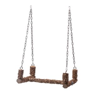 Ioensy - Loros Soporte De Madera Columpio Jaula Nido Colgante Agapornis Periquito Percha Pájaro Juguetes