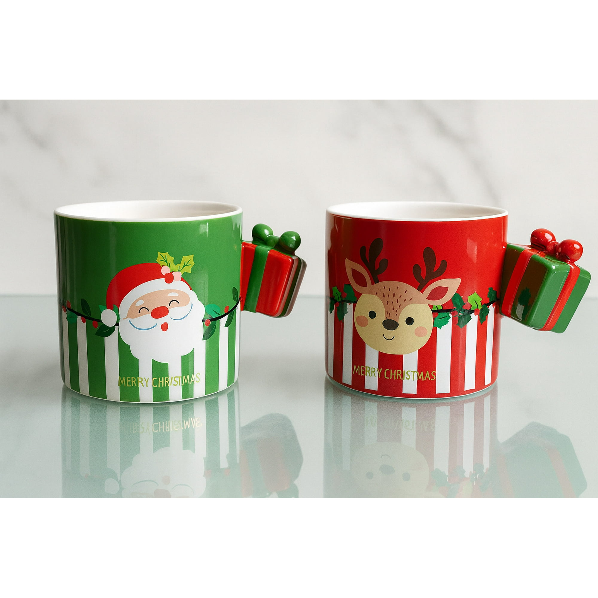 Decostilo - Taza Navideña Con Diseño De Regalo En 3d