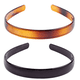 thumbnail image 1 of Juego de 2 diademas de plástico negro con forma de diente de tiburón, 1 of 5
