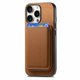 thumbnail image 4 of Funda de Cuero Magnética con Tarjetero para iPhone 15 Pro Max Cubierta Delgada Marrón, 4 of 5