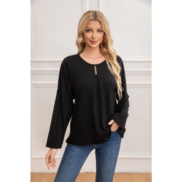 Sweater Mujer Tejido Cuello Redondo Manga Larga 2006