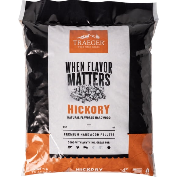 Wood Pellets Traeger Grills, nogal americano, 100% natural, bolsa de 8 kg
