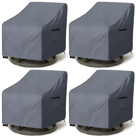 Funda para silla de exterior Dalema, paquete de 4, impermeable, gris