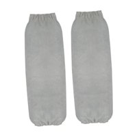 Ioensy - Mangas De Soldadura De Cuero Puños Elásticos Fundas De Protección De Brazos Para Metalurgia Gris