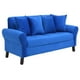 thumbnail image 3 of Sofa Lua 3c + 2 Pouf Felpa 20 Azul Rey, 3 of 4