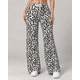 thumbnail image 1 of Pantalón Palazzo Ancho Leopardo Gris Ajustable Cordón, 1 of 4