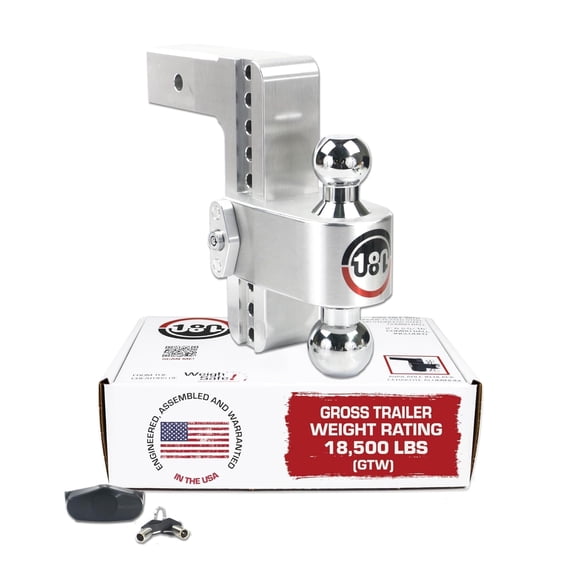 Enganche para remolque, seguro de peso, ajustable en 180 grados, 18,500 libras GTW